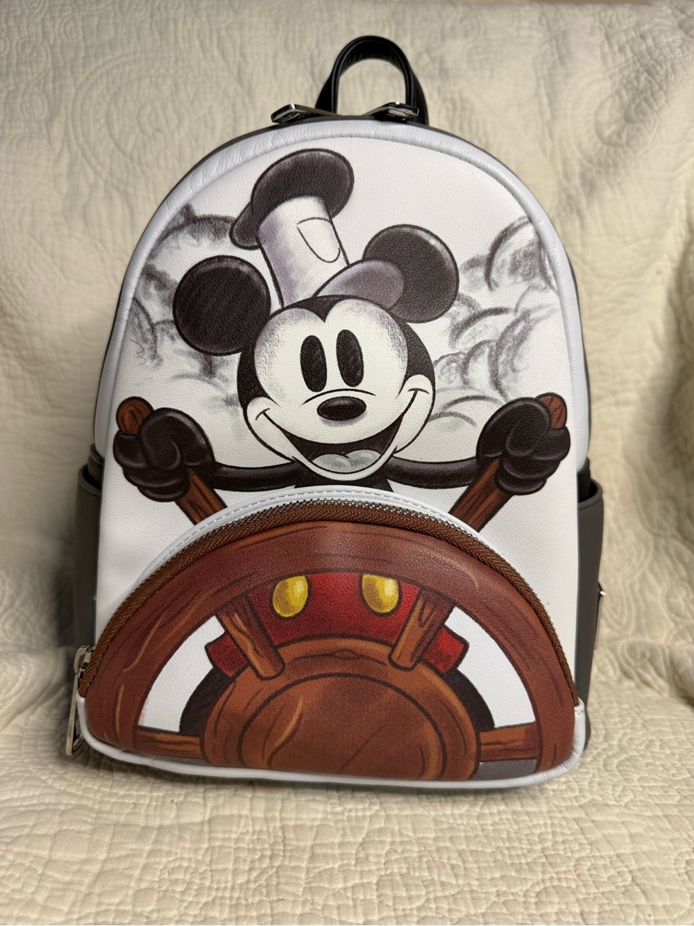 Loungefly Disney Mickey Mouse Steamboat Willie Mini Backpack collectible